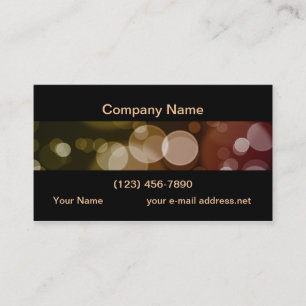 Tarjeta De Visita Bokeh con luces de la ciudad moderna