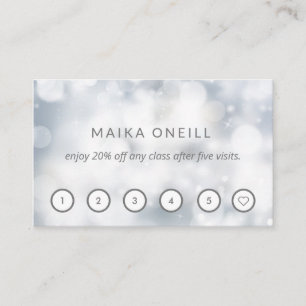 Tarjeta De Visita Bokeh de lujo masaje wellness de plata yoga