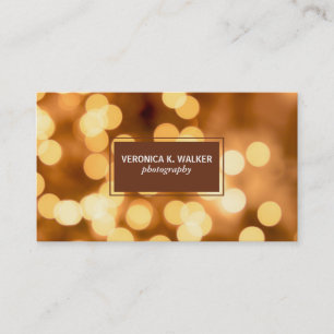Tarjeta De Visita Bokeh de oro