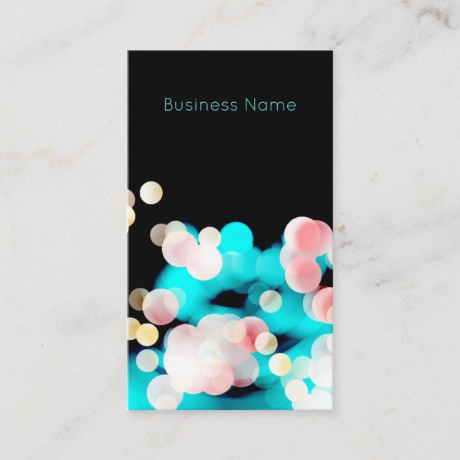 Tarjeta De Visita Bokeh Elegant Modern Business Card (Anverso)