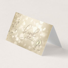 Tarjeta De Visita Bokeh Elegante, Copas de Vino de Confeti Boda