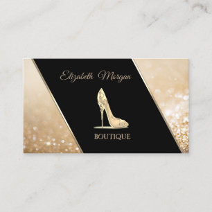 Tarjeta De Visita Bokeh Elegante Moderno, Tacón Alto