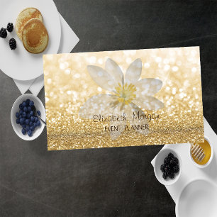 Tarjeta De Visita Bokeh Elegante Profesional Moderno,Daisy Blanco