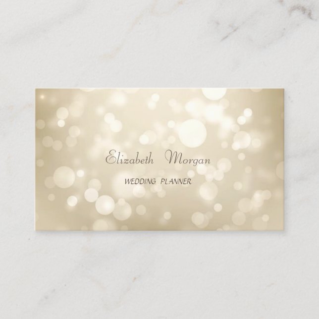 Tarjeta De Visita Bokeh  Moderno  Elegante (Anverso)
