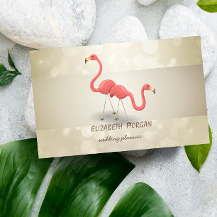 Tarjeta De Visita Bokeh Profesional Elegante, Raya, Flamenco