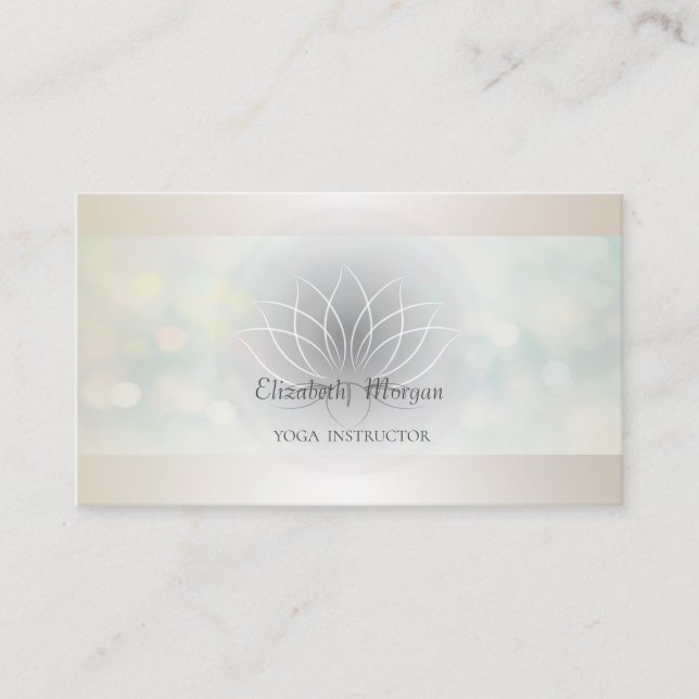 Tarjeta De Visita Bokeh profesional moderno, Lotus (Anverso)