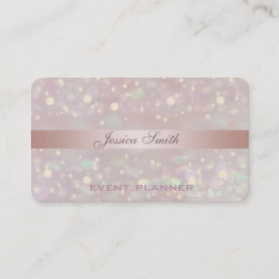Tarjeta De Visita Bokeh purpurina contemporáneo profesional y elegan