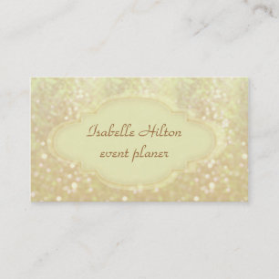 Tarjeta De Visita Bokeh purpurina elegante y profesional