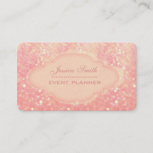 Tarjeta De Visita Bokeh purpurina moderno y elegante