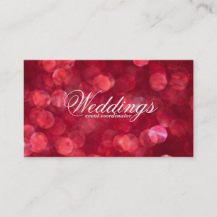 Tarjeta De Visita Bokeh Rojo