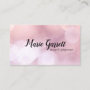 Tarjeta De Visita Bokeh rosa moderno