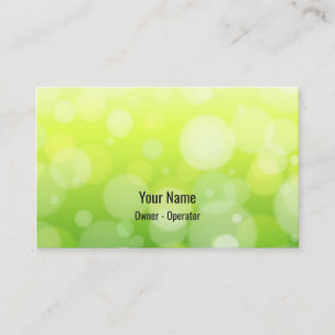 Tarjeta De Visita bokeh verde personalizable