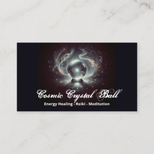Tarjeta De Visita Bola de cristal gris negro Energía Reiki Meditació