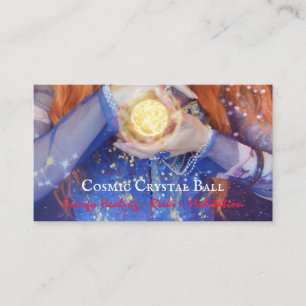Tarjeta De Visita Bola de cristal Sanación energética Reiki Adivino