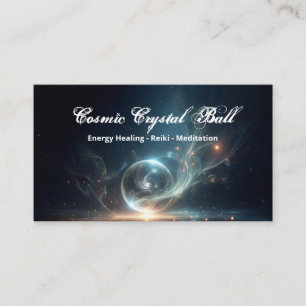 Tarjeta De Visita Bola de cristal Sanación Energética Reiki Meditaci