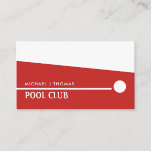 Tarjeta De Visita Bola de Cue, Club Snooker, Jugador de billar/billa