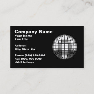 Tarjeta De Visita bola de espejo del disco 3D
