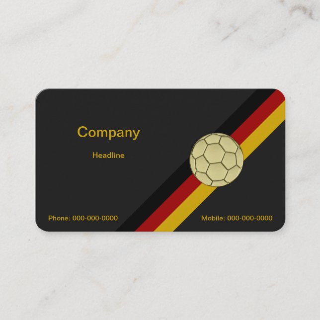Tarjeta De Visita Bola de fútbol de oro (Anverso)