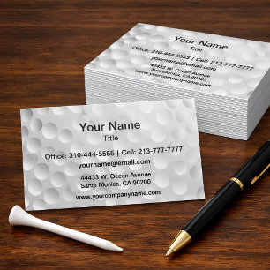 Tarjeta De Visita Bola de Golf