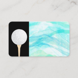 Tarjeta De Visita bola de golf divertida en diseño de acuarela