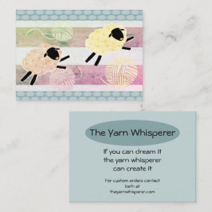 Tarjeta De Visita Bola de ovejas lúgubres Yarn Crochet Knit
