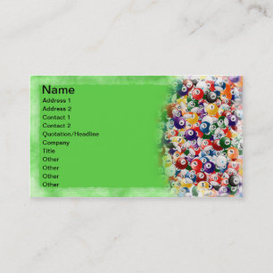 Tarjeta De Visita Bolas de billar