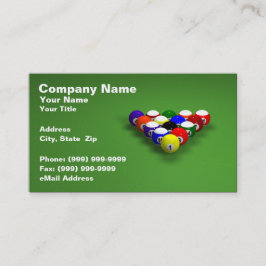 Tarjeta De Visita bolas de billar 3D