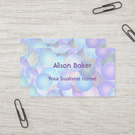 Tarjeta De Visita Bolas de disco en colores arcoiris pastel - óptica
