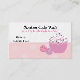 Tarjeta De Visita Bolas de pastel decadente