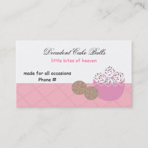 Tarjeta De Visita Bolas de pastel decadente