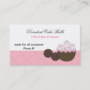 Tarjeta De Visita Bolas de pastel decadentes de vainilla y chocolate