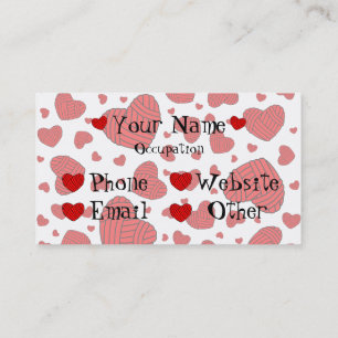 Tarjeta De Visita Bolas en forma de corazón del lunar del hilado