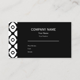 Tarjeta De Visita Bold Black and White Symmetrical Arabesque Pattern