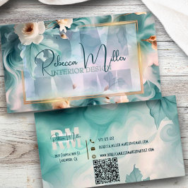 Tarjeta De Visita Bold Botanical Modern Watercolor Business Card
