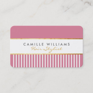 Tarjeta De Visita BOLD diseño moderno y elegante de peine dorado ros