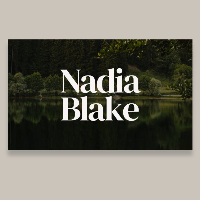 Tarjeta De Visita Bold Editorial Style Photo QR Code White (Subido por el creador)