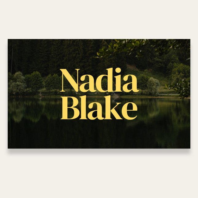 Tarjeta De Visita Bold Editorial Style Photo QR Code White (Subido por el creador)