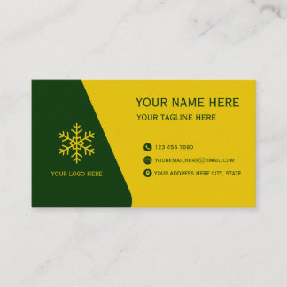 Tarjeta De Visita Bold Green Yellow Modern Business Card
