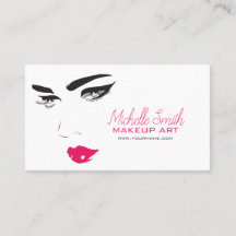 Bold Minimalist Pink Black Modern Makeup Artist QR