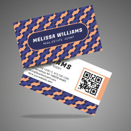 Tarjeta De Visita Bold Modern Geometric Interlocking Pattern 