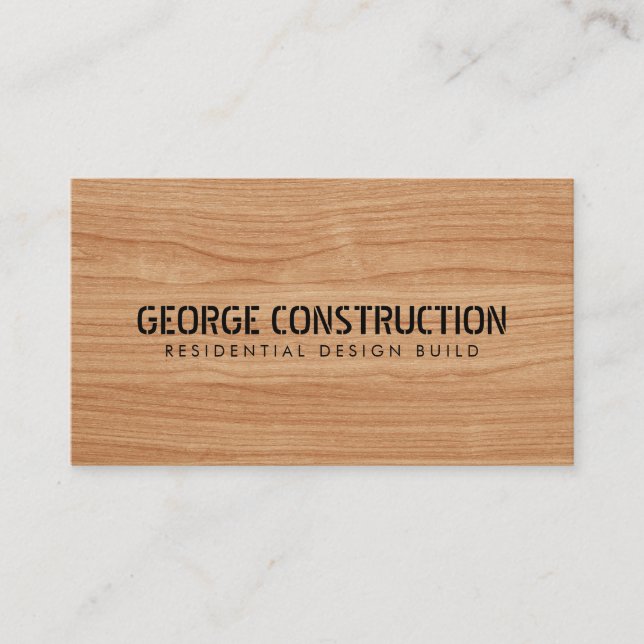 Tarjeta De Visita Bold Molded Construction Business QR Code (Anverso)