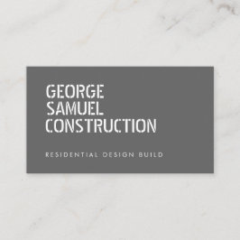 Tarjeta De Visita Bold Molded Real Estate Business QR Code Light Ash