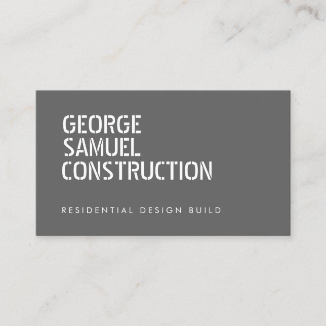 Tarjeta De Visita Bold Molded Real Estate Business QR Code Light Ash (Anverso)