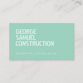 Tarjeta De Visita Bold Molded Realtor QR Code Light Teal Green