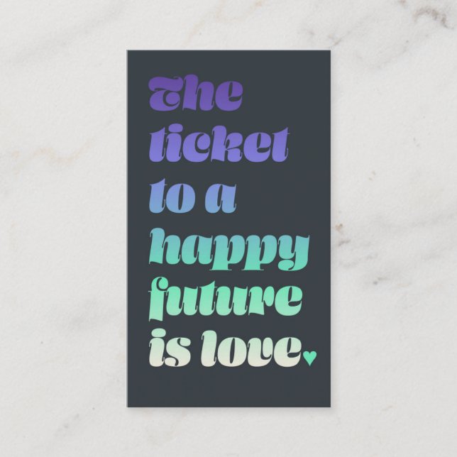 Tarjeta De Visita Boleto al Amor  (Anverso)