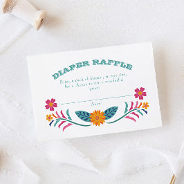 Tarjeta De Visita Boleto colorido Fiesta Baby Shower Diaper Raffle