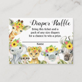 Tarjeta De Visita Boleto de azafrán Baby Shower Diaper Raffle