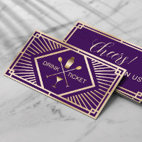 Boleto de bebida moderno bolso de bebida morado li