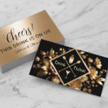 Tarjeta De Visita Boleto de bebida moderno con flores de oro sin cup<br><div class="desc">Tarjeta de cupón de bebida floral de oro moderna para boletos de bebida.</div>