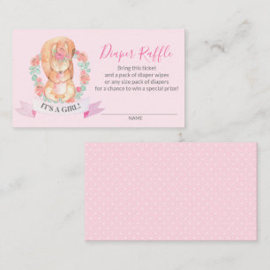 Tarjeta De Visita Boleto de Raffle de Diaper de Garganta